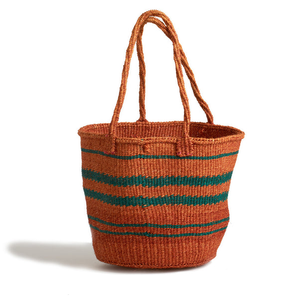 Orange Satchel with Emerald with Stripes - Kenya